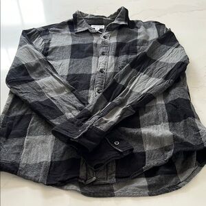 Abound Black and Gray Plaid Men's Shirt, size large